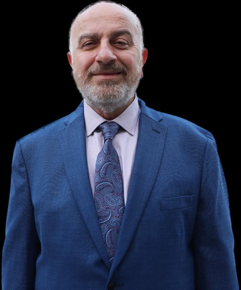 Cut-out front-facing portrait of Serge Khatchadourian